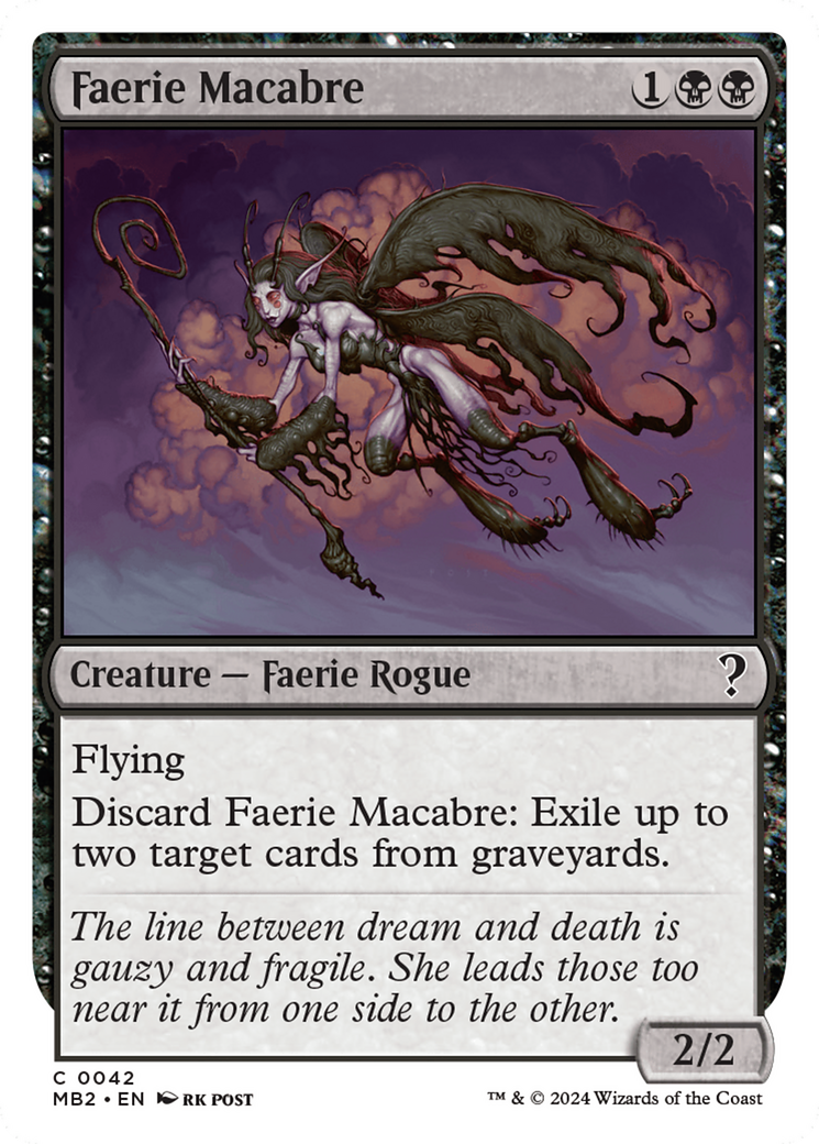 Faerie Macabre (White Border) [Mystery Booster 2] | Sanctuary Gaming