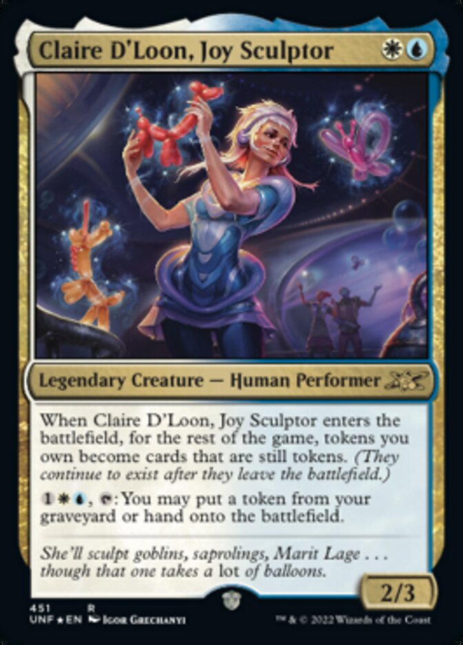 Claire D'Loon, Joy Sculptor (Galaxy Foil) [Unfinity] | Sanctuary Gaming