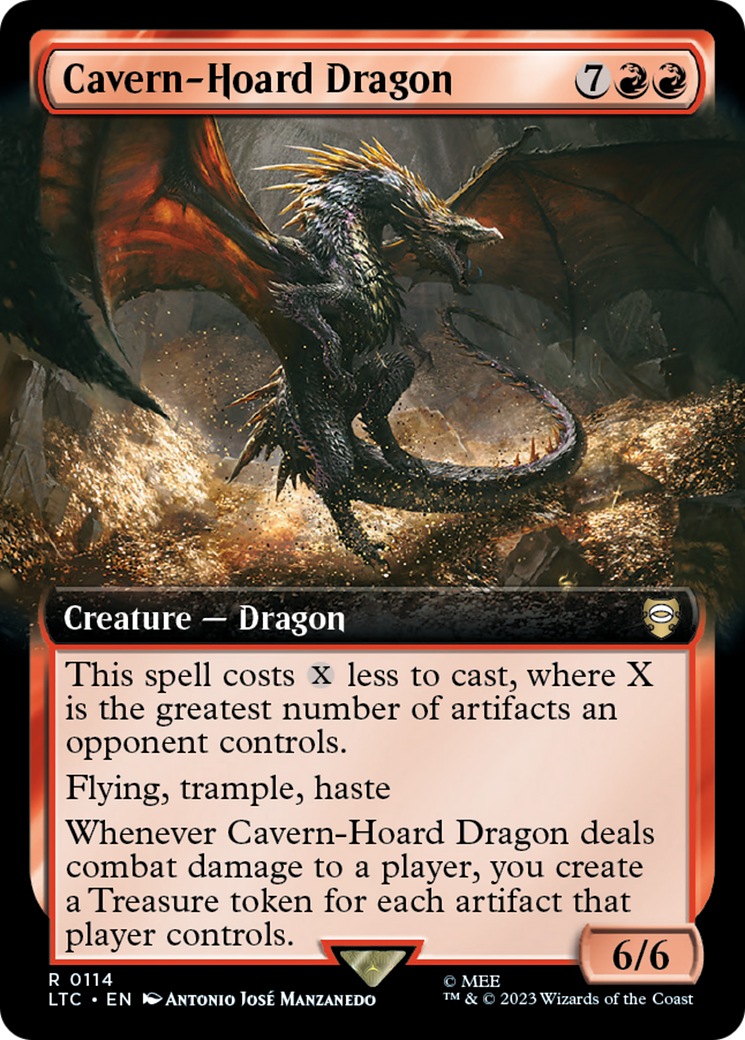 Cavern-Hoard Dragon (Extended Art) [The Lord of the Rings: Tales of Middle-Earth Commander] | Sanctuary Gaming