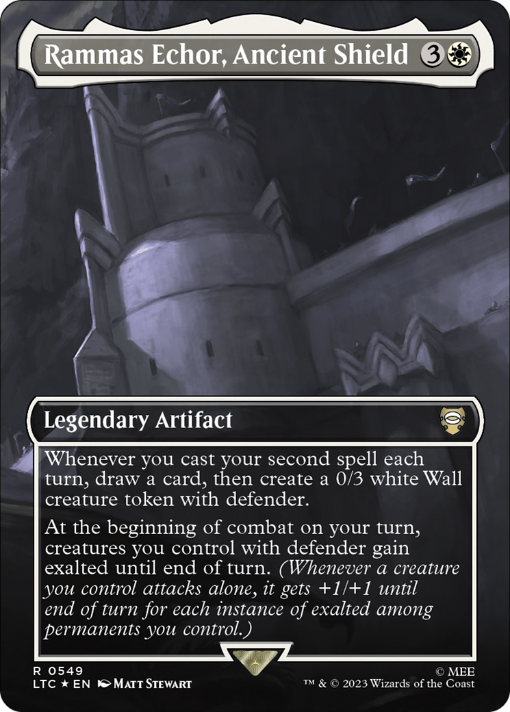 Rammas Echor, Ancient Shield (Borderless) (Surge Foil) [The Lord of the Rings: Tales of Middle-Earth Commander] | Sanctuary Gaming