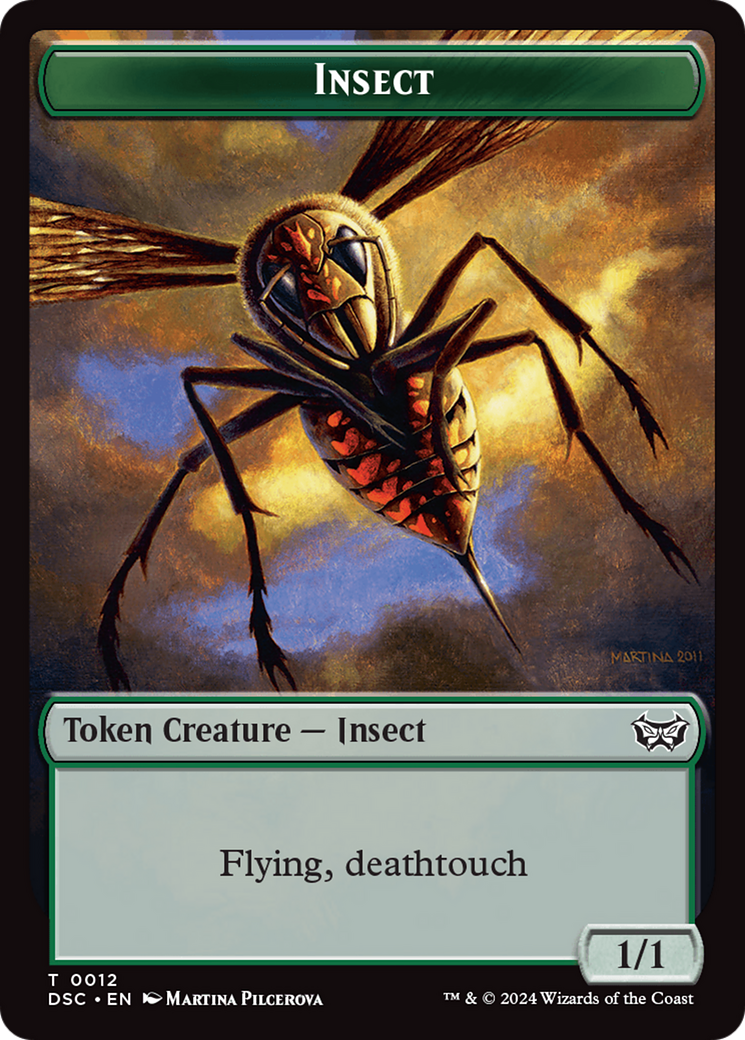 Insect (0012) // Spider Double-Sided Token [Duskmourn: House of Horror Commander Tokens] | Sanctuary Gaming