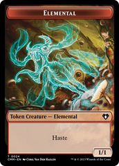 Elemental (0024) // Elf Druid Double-Sided Token [Commander Masters Tokens] | Sanctuary Gaming