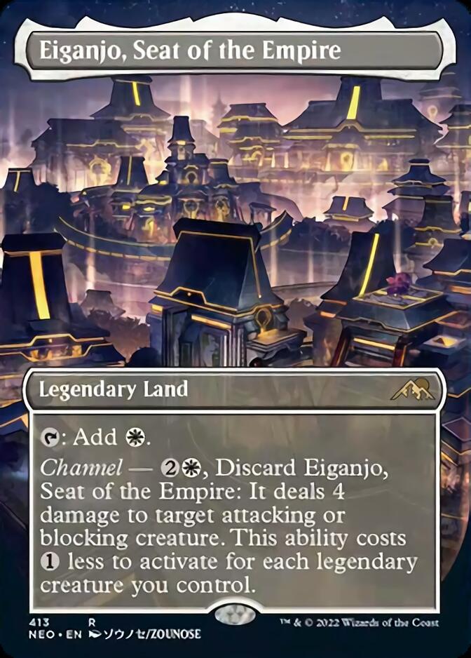 Eiganjo, Seat of the Empire (Borderless Alternate Art) [Kamigawa: Neon Dynasty] | Sanctuary Gaming