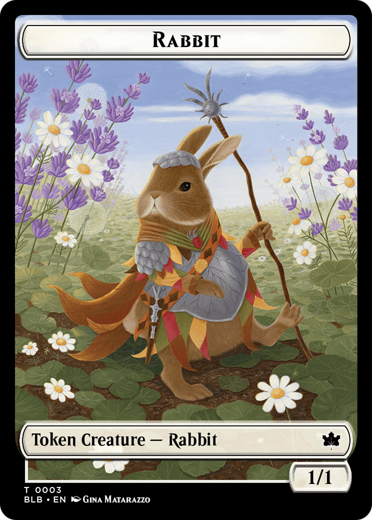 Rabbit // Poison Counter Double-Sided Token [Bloomburrow Commander Tokens] | Sanctuary Gaming