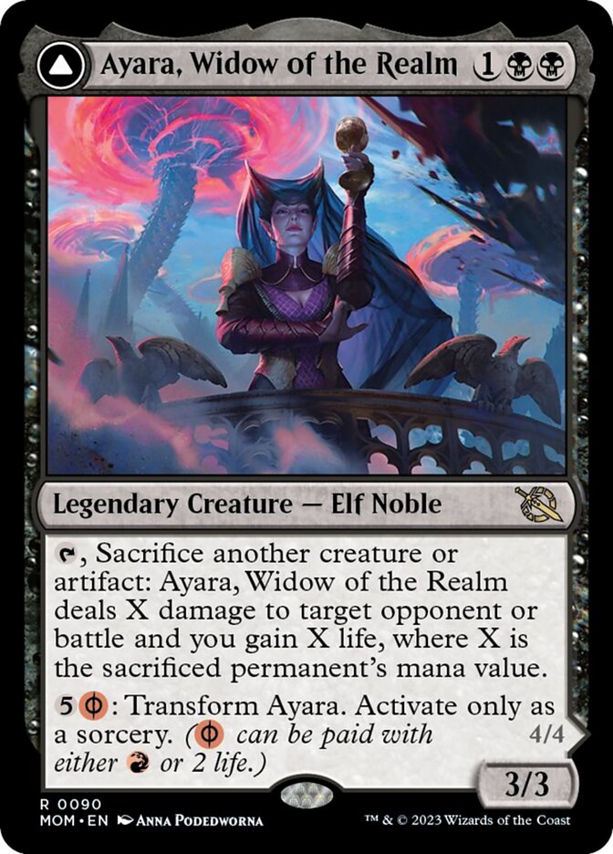 Ayara, Widow of the Realm // Ayara, Furnace Queen [March of the Machine] | Sanctuary Gaming