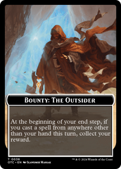 Bounty: The Outsider // Bounty Rules Double-Sided Token [Outlaws of Thunder Junction Commander Tokens] | Sanctuary Gaming