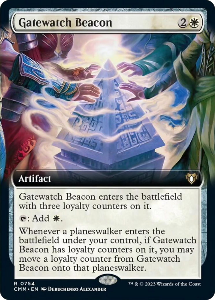 Gatewatch Beacon (Extended Art) [Commander Masters] | Sanctuary Gaming