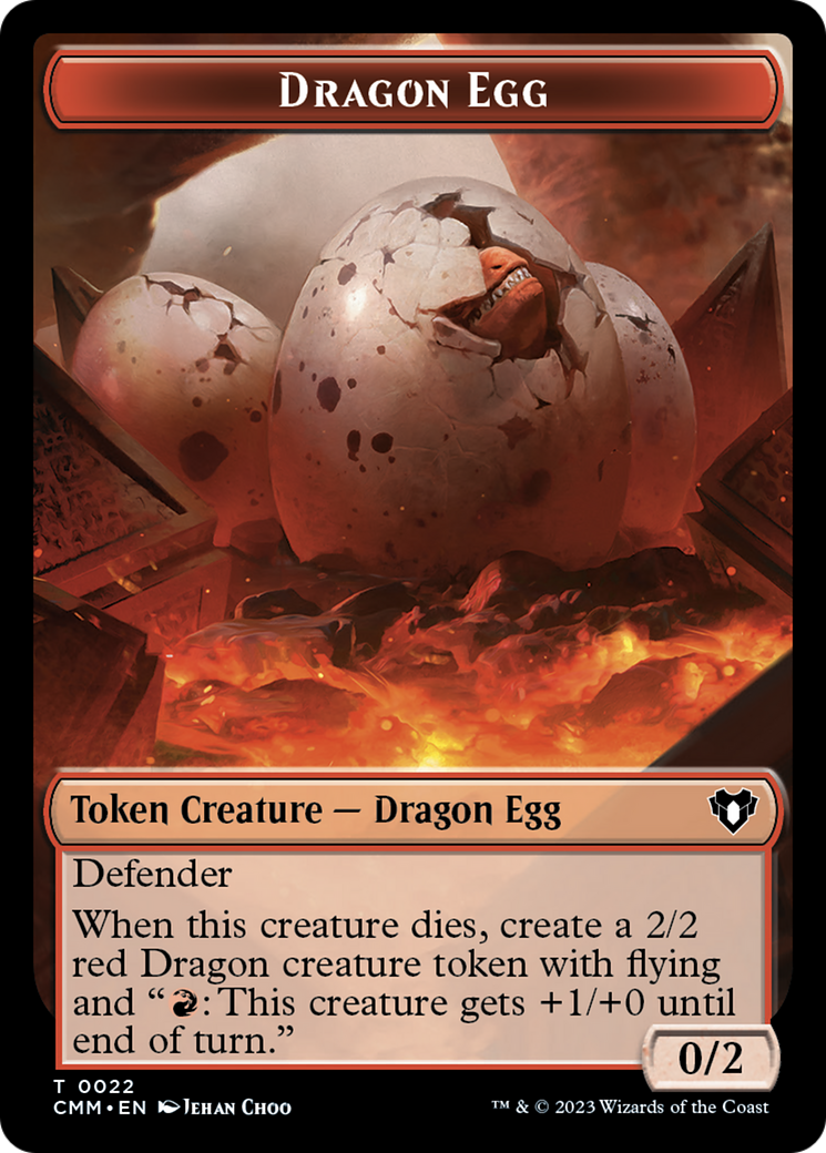 Dragon Egg Token [Commander Masters Tokens] | Sanctuary Gaming