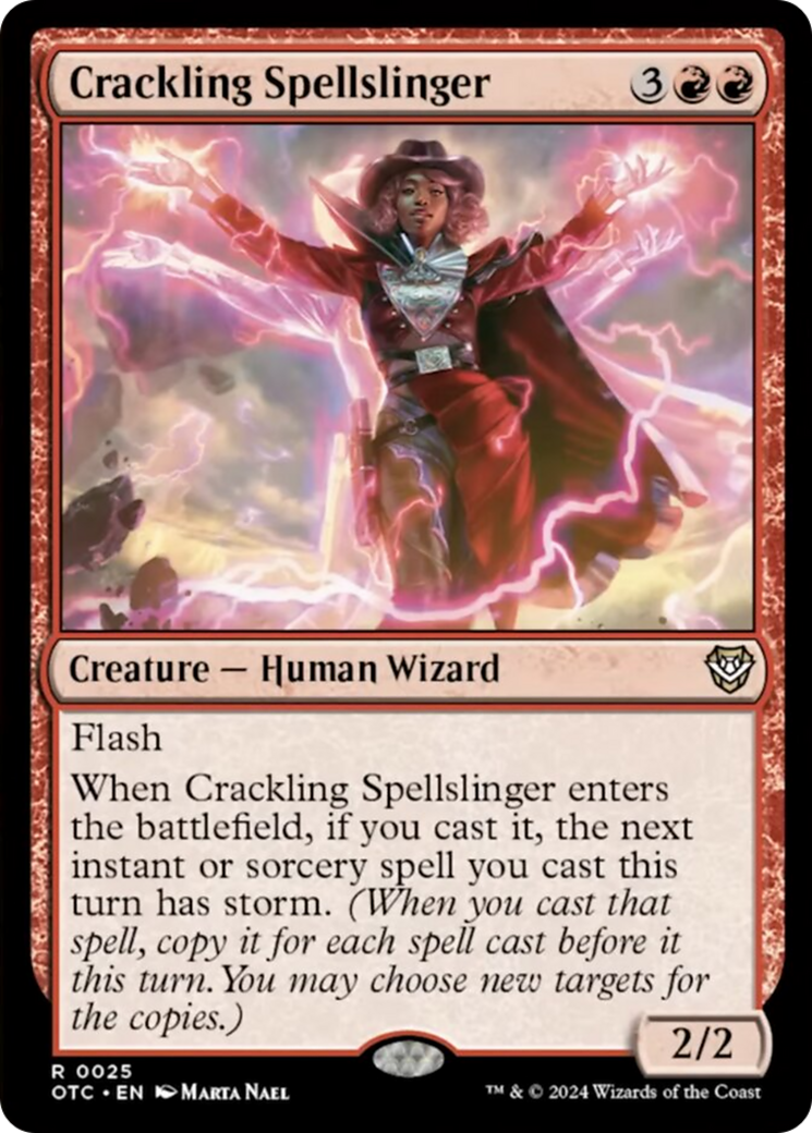 Crackling Spellslinger [Outlaws of Thunder Junction Commander] | Sanctuary Gaming