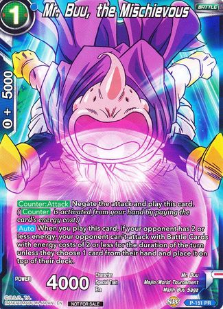 Mr. Buu, the Mischievous (Power Booster) (P-151) [Promotion Cards] | Sanctuary Gaming