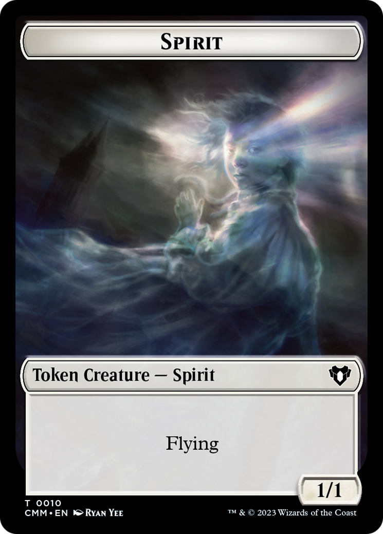 Spirit (0010) // Insect Double-Sided Token [Commander Masters Tokens] | Sanctuary Gaming