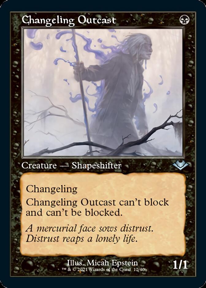 Changeling Outcast (Retro Foil Etched) [Modern Horizons] | Sanctuary Gaming