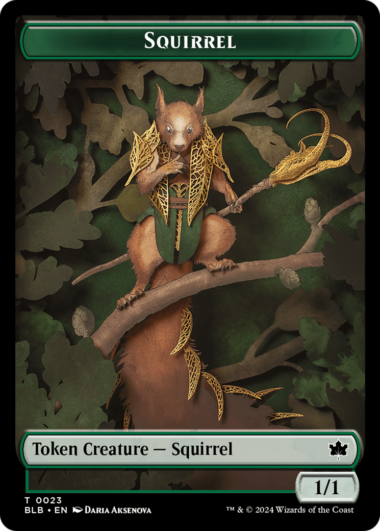 Squirrel Token [Bloomburrow Tokens] | Sanctuary Gaming