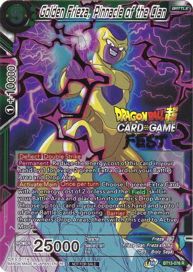 Golden Frieza, Pinnacle of the Clan (Card Game Fest 2022) (BT13-076) [Tournament Promotion Cards] | Sanctuary Gaming