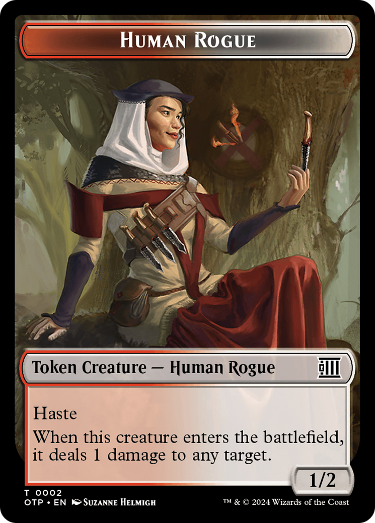 Human Rogue // Plot Double-Sided Token [Outlaws of Thunder Junction: Breaking News Tokens] | Sanctuary Gaming