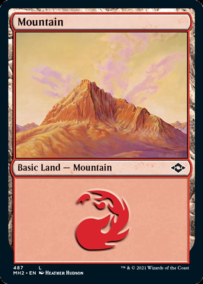 Mountain (487) (Foil Etched) [Modern Horizons 2] | Sanctuary Gaming