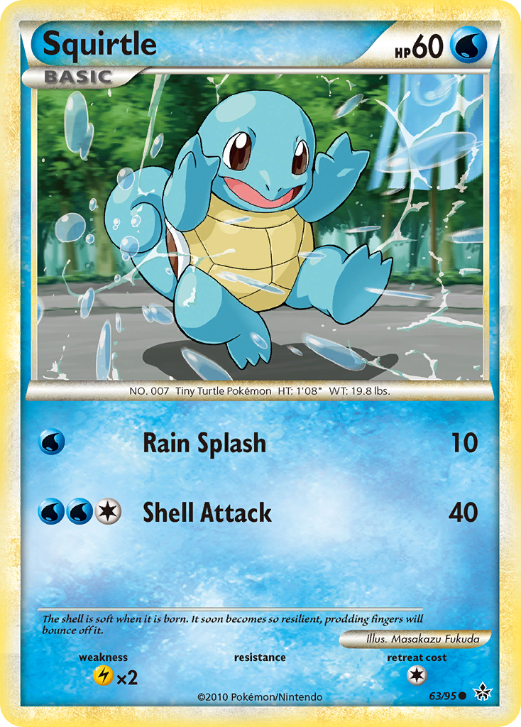 Squirtle (63/95) [HeartGold & SoulSilver: Unleashed] | Sanctuary Gaming