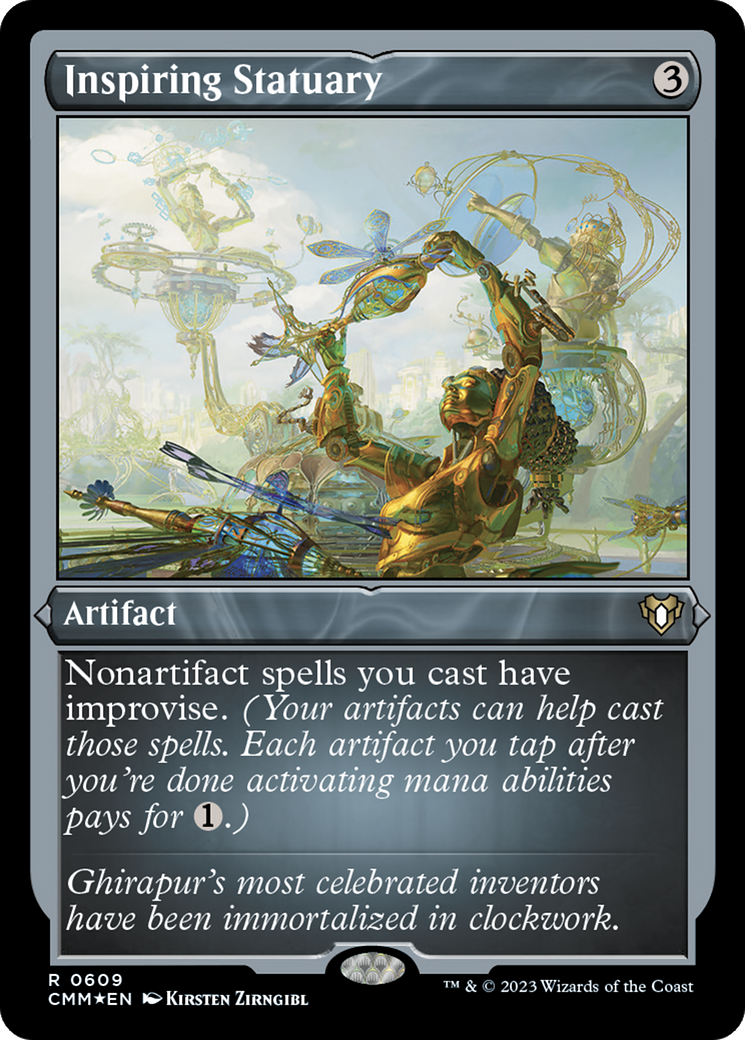 Inspiring Statuary (Foil Etched) [Commander Masters] | Sanctuary Gaming