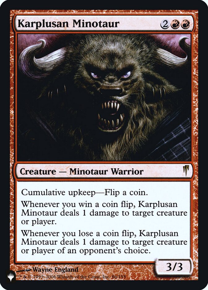 Karplusan Minotaur [Secret Lair: Heads I Win, Tails You Lose] | Sanctuary Gaming