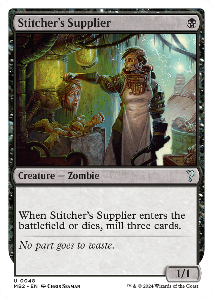 Stitcher's Supplier (White Border) [Mystery Booster 2] | Sanctuary Gaming