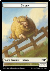 Mercenary // Sheep Double-Sided Token [Outlaws of Thunder Junction Tokens] | Sanctuary Gaming