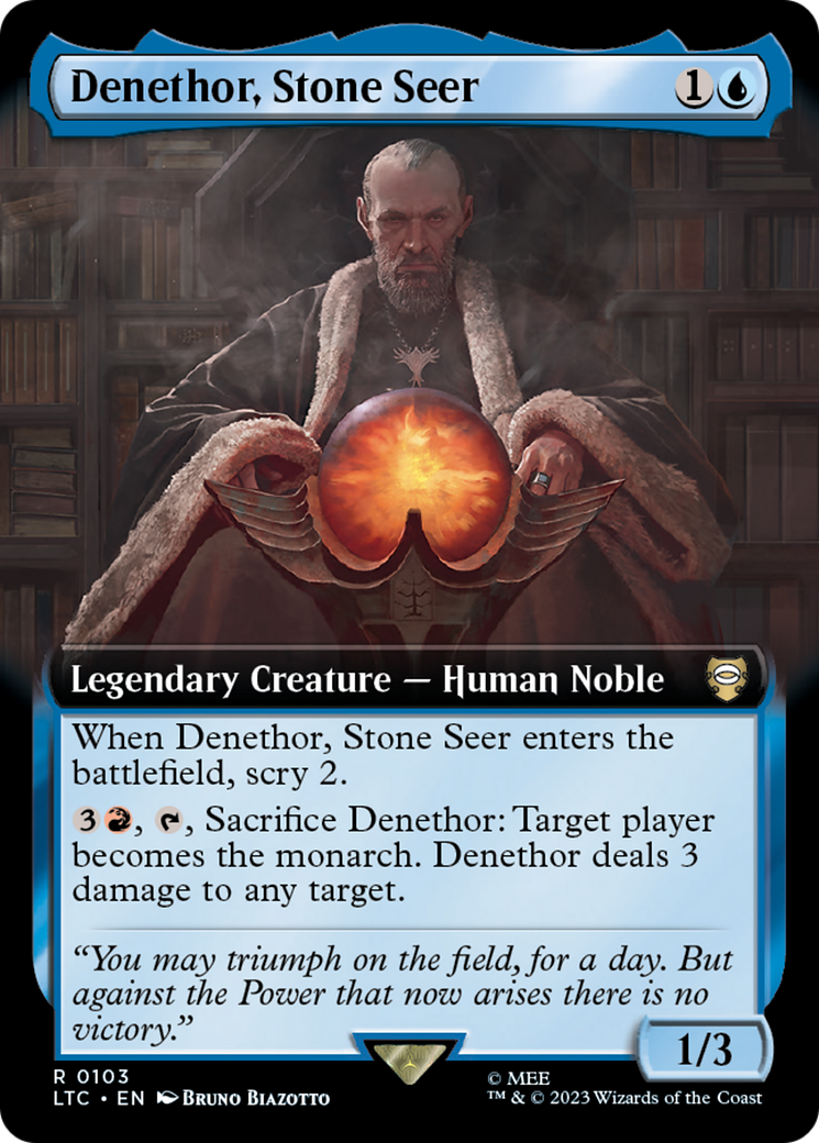 Denethor, Stone Seer (Extended Art) [The Lord of the Rings: Tales of Middle-Earth Commander] | Sanctuary Gaming