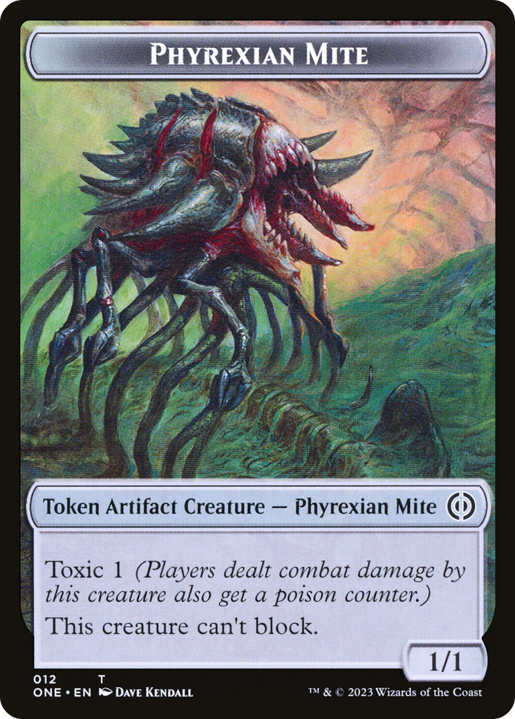 Phyrexian Mite Token (12) [Phyrexia: All Will Be One Tokens] | Sanctuary Gaming