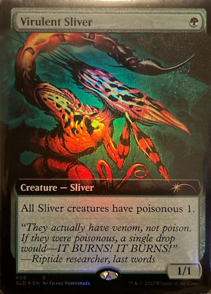 Virulent Sliver (Extended Art) [Secret Lair Drop Promos] | Sanctuary Gaming