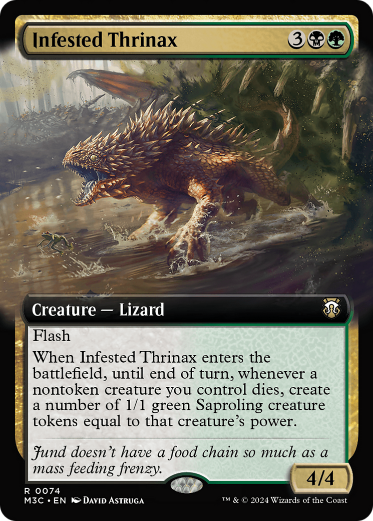 Infested Thrinax (Extended Art) (Ripple Foil) [Modern Horizons 3 Commander] | Sanctuary Gaming