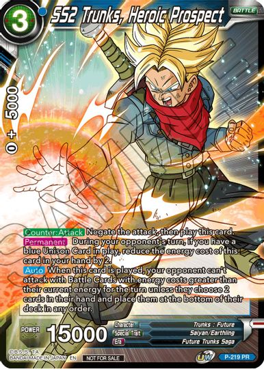 SS2 Trunks, Heroic Prospect (Event Pack 08) (P-219) [Tournament Promotion Cards] | Sanctuary Gaming