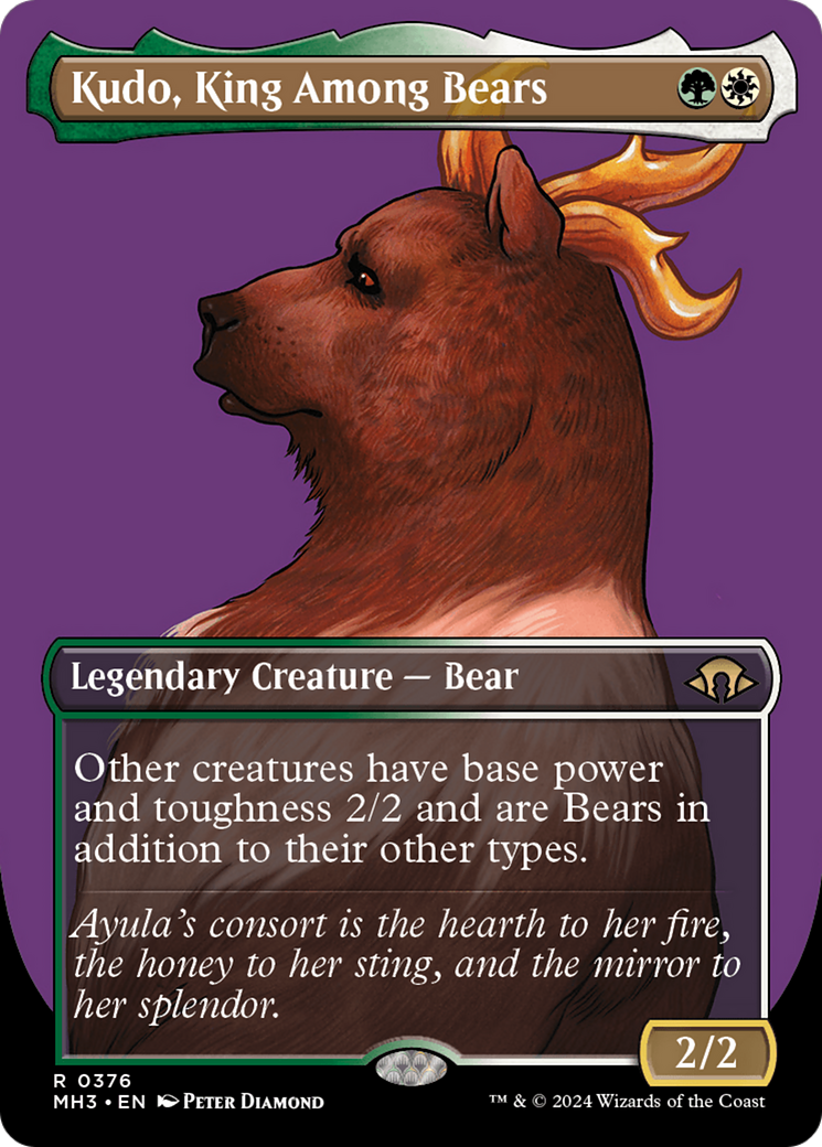 Kudo, King Among Bears (Borderless) [Modern Horizons 3] | Sanctuary Gaming