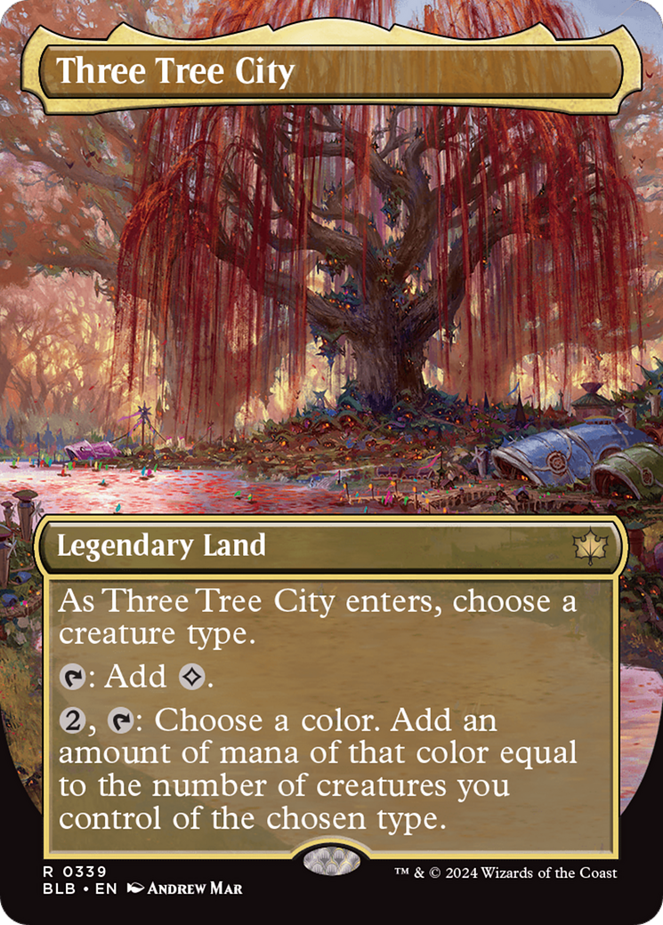 Three Tree City (Borderless) (0339) [Bloomburrow] | Sanctuary Gaming