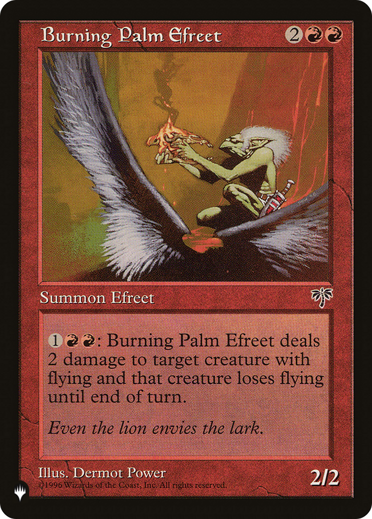 Burning Palm Efreet [The List Reprints] | Sanctuary Gaming