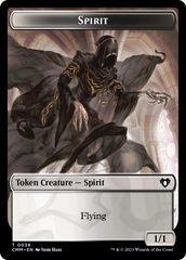 Spirit (0039) // Knight Double-Sided Token [Commander Masters Tokens] | Sanctuary Gaming