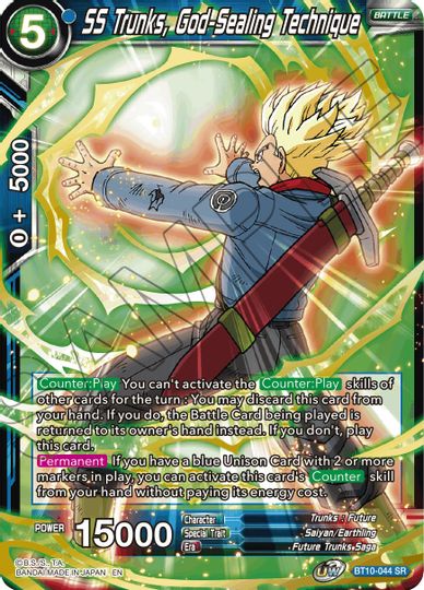 SS Trunks, God-Sealing Technique (Event Pack 08) (BT10-044) [Tournament Promotion Cards] | Sanctuary Gaming