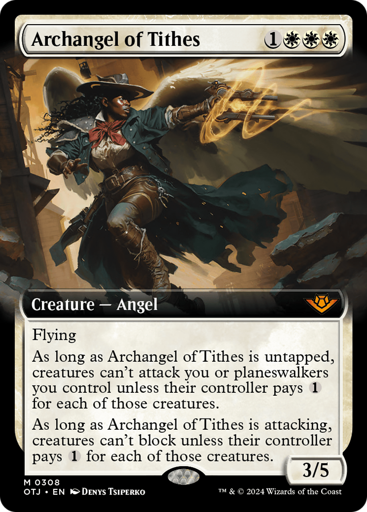 Archangel of Tithes (Extended Art) [Outlaws of Thunder Junction] | Sanctuary Gaming