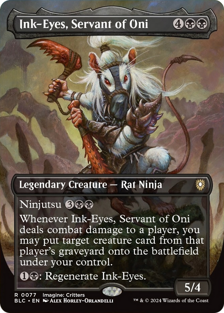 Ink-Eyes, Servant of Oni (Borderless) [Bloomburrow Commander] | Sanctuary Gaming