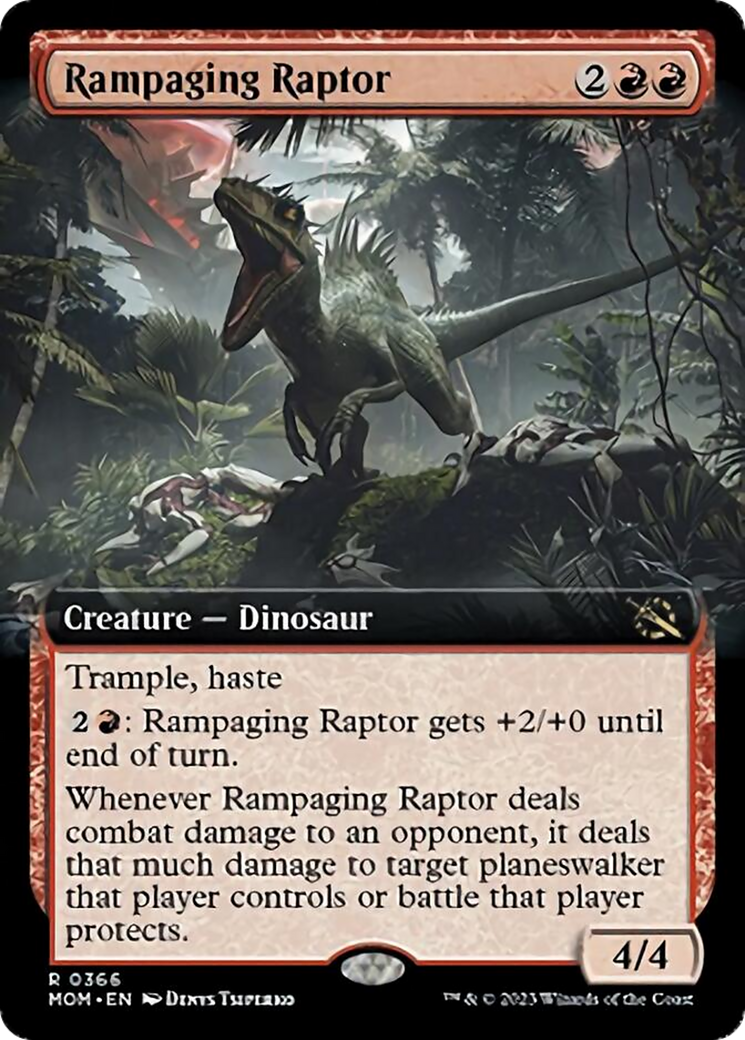 Rampaging Raptor (Extended Art) [March of the Machine] | Sanctuary Gaming