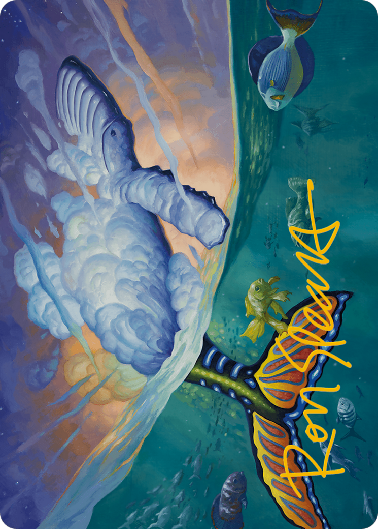 Dreamtide Whale Art Card (Gold-Stamped Signature) [Modern Horizons 3 Art Series] | Sanctuary Gaming