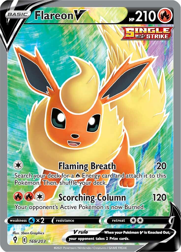 Flareon V (169/203) [Sword & Shield: Evolving Skies] | Sanctuary Gaming