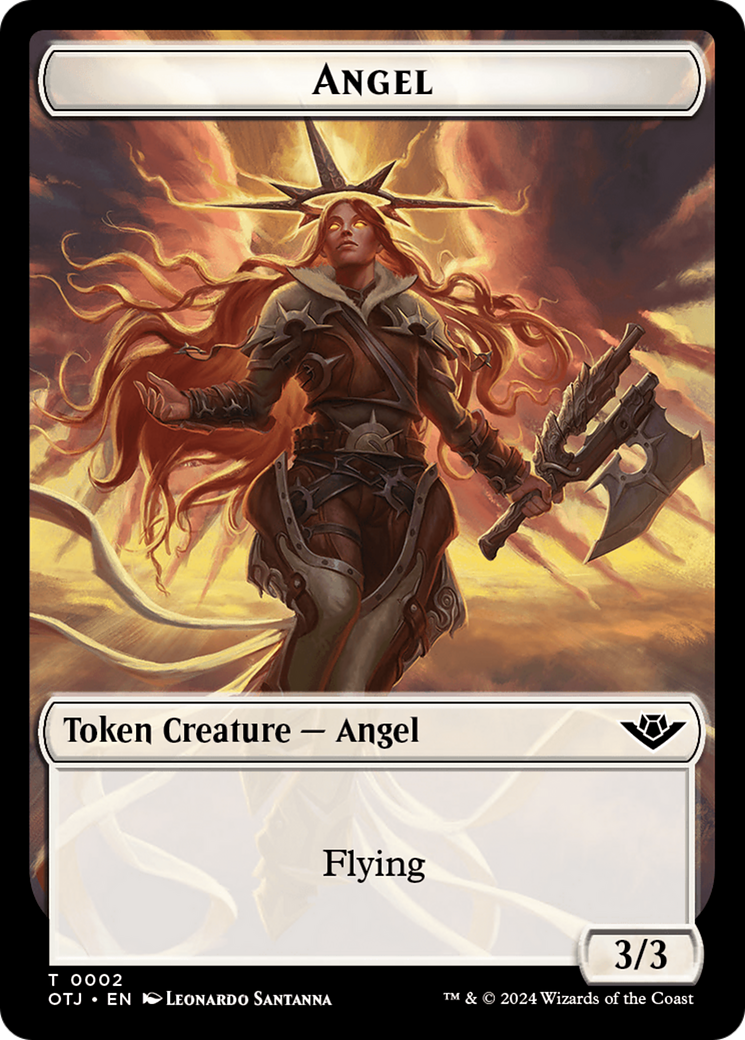 Angel // Plot Double-Sided Token [Outlaws of Thunder Junction Tokens] | Sanctuary Gaming