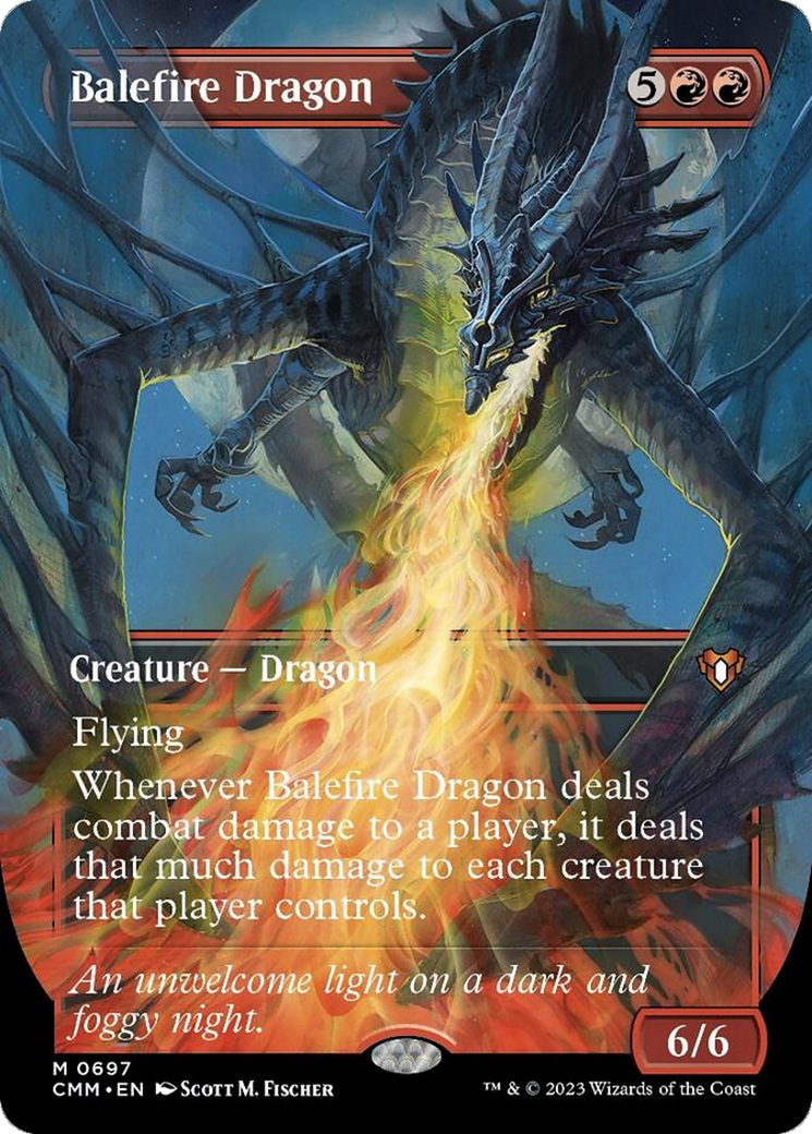 Balefire Dragon (Borderless Alternate Art) [Commander Masters] | Sanctuary Gaming