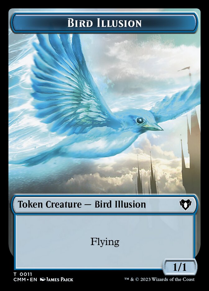 Thopter // Bird Illusion Double-Sided Token [Commander Masters Tokens] | Sanctuary Gaming
