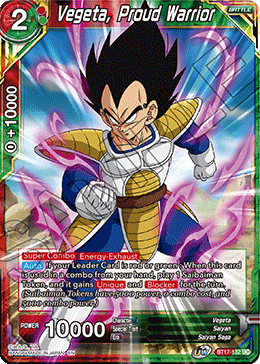 Vegeta, Proud Warrior (BT17-132) [Ultimate Squad] | Sanctuary Gaming