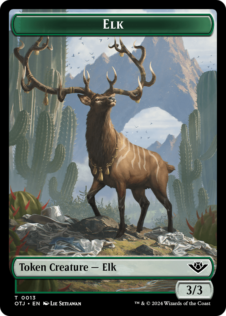 Elk // Plot Double-Sided Token [Outlaws of Thunder Junction Tokens] | Sanctuary Gaming