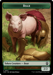 Hydra (Ripple Foil) // Boar Double-Sided Token [Modern Horizons 3 Commander Tokens] | Sanctuary Gaming
