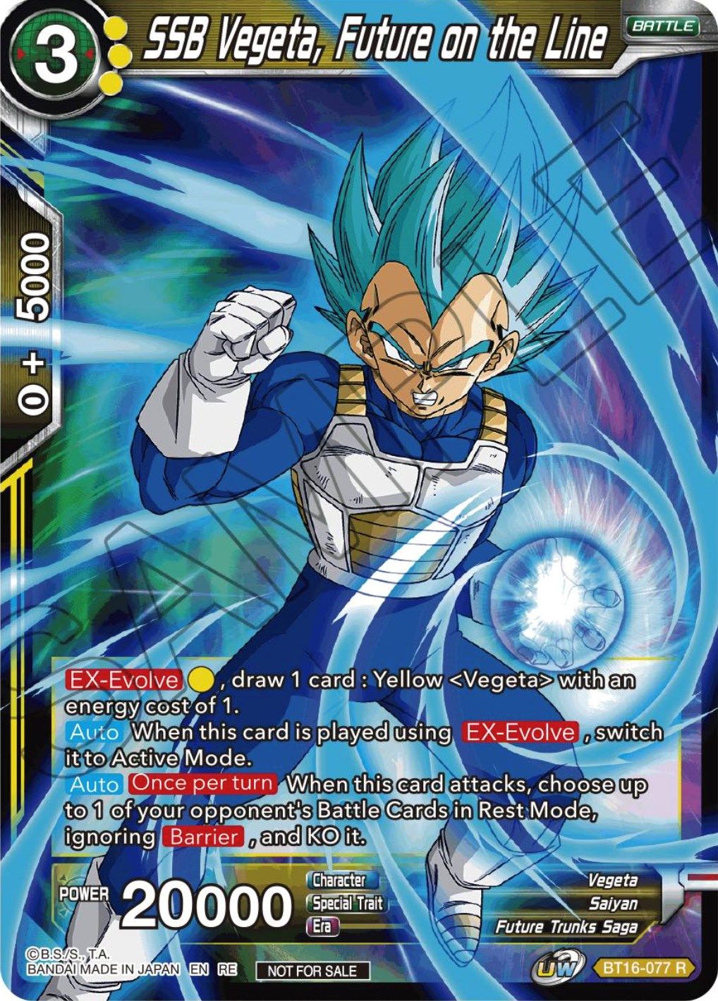 SSB Vegeta, Future on the Line (Championship Selection Pack 2023 Vol.1) (BT16-077) [Tournament Promotion Cards] | Sanctuary Gaming