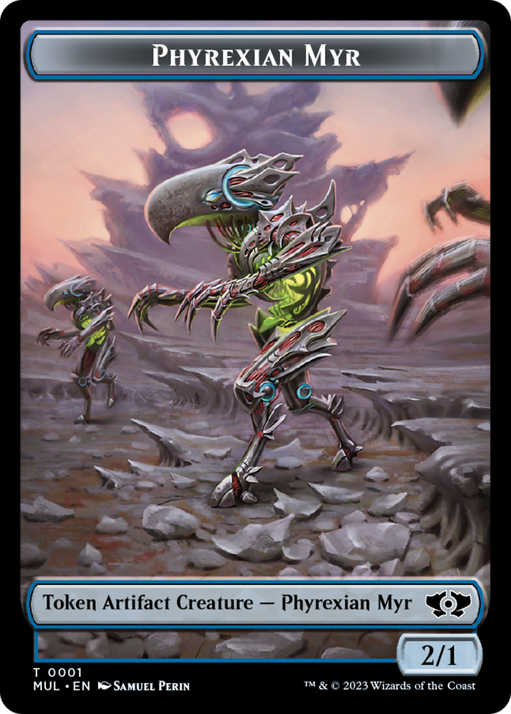 Phyrexian Myr // Teferi's Talent Emblem Double-Sided Token [March of the Machine Tokens] | Sanctuary Gaming