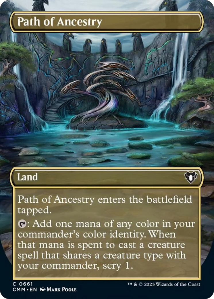 Path of Ancestry (Borderless Alternate Art) [Commander Masters] | Sanctuary Gaming