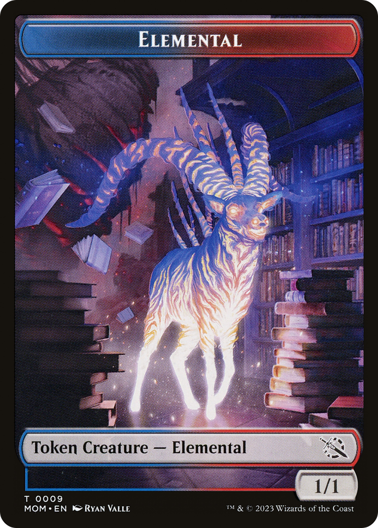 Elemental (09) // Dinosaur Double-Sided Token [March of the Machine Tokens] | Sanctuary Gaming